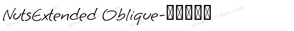 NutsExtended Oblique字体转换